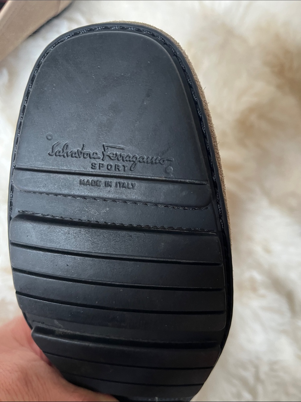 Salvatore Ferragamo Beige Suede Moccasin Loafers size 9 - Picture 8 of 8